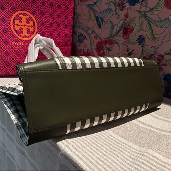 Tory Burch Ella Gingham Tote Bag 🌿🤍 - Picture 9 of 16